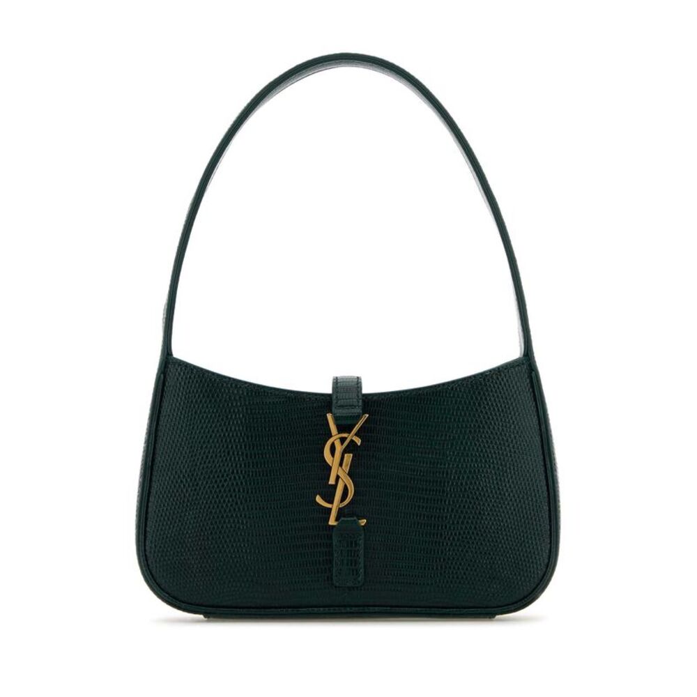 Saint Laurent Women Bottle Green Leather Mini Le 5 Ã  7 Handbag